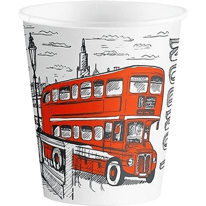 Стакан бумажный 250 мл London Red Инт