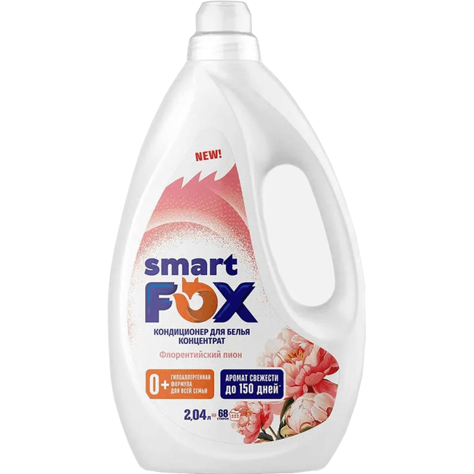 Кондиционер для белья 2,04 л SMART FOX, Флорентийский пион Кондиционер для белья 2,04 л SMART FOX, Флорентийский пион