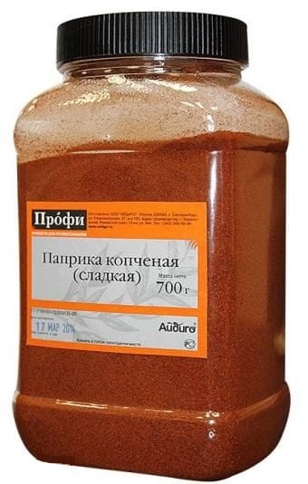 Специя Паприка копченая сладкая молотая 700г Специя Паприка копченая сладкая молотая 700г