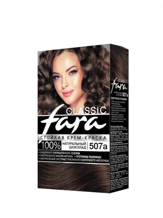 Краска для волос FARA Classic, 507А Натуральный шоколад Краска для волос FARA Classic, 507А Натуральный шоколад